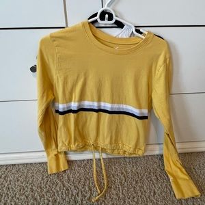 YELLOW HOLLISTER STRIPED SHIRT